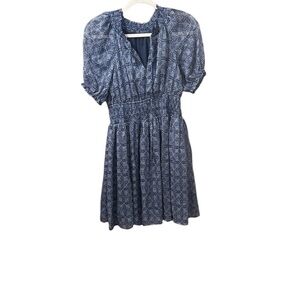 Blu Pepper Navy Patterned Mini Dress